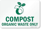 SmartSign - S-9071-EU-10 "Compost Organic Waste Only" Recycle Label | 7" x 10" Laminated Vinyl 7" x 10" Vinyl Label
