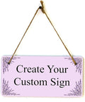 Signs ByLITA Lavender Personalized Hanging Wall or Door Sign (5 x 10") | Custom Signage for Your Home & Business