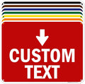 Custom Arrow,Custom Directional Sign, Down Arrow,18x24 Inches, 55 mil thick HDPE (high density polyethylene) Made in USA by My Sign Center