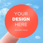 Custom Stickers Personalized Labels - Customized Stickers with Any Design Image Logo Text,Custom Stickers for Business Logo,Custom Thank You Label Stickers,100 Labels (Scalloped,2.5"x2.5")