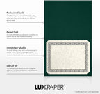 LUXPaper 9.5" x 12" Certificate Holders | Green Linen | 100lb. Cover | 100 Qty