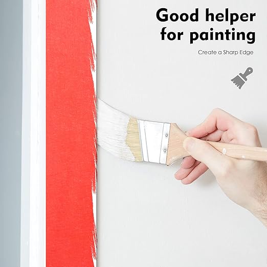 KIWIHUB Red Painters Tape,1” x 60 Yds x 5 Rolls (300 Yards Total) - Medium Adhesive Masking Tape for Painting,Labeling,DIY Crafting,Decoration and School Works
