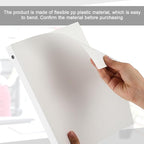Henoyso 48 Pcs 3 Ring Binder 0.5 Inch Round Fits Letter Size 8.5'' x 11'' Paper Plastic Flexible Binder Bulk Holds 140 Sheets with 1 Pockets Versatile Organizer for Home Office School (White)