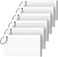 Ciphyfee Index Cards 3x5 Inch With Ring, 300 Count, Ruled White Colored Index Card, 180GSM Flash Cards College Ruled for Students, Teachers, Study Note Card for Office, Home, School, Office
