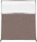 Versare Hush Screen Portable Room Divider | Workstation Wall Divider | Freestanding Privacy Hush Panels | Clear Fluted Windows | Fabric Office Divider Screen | Great for Room Separation