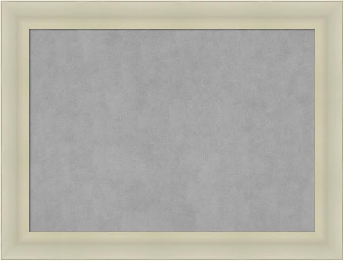 Amanti Art Silver Framed Magnetic Board 25x33 Medium Vision Board for use with Magnets, 100% Metal Sheet to Display Items as Office Decor or for Home Organization in mudroom, Kitchen or Kids Room