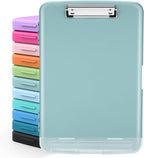 Sooez Clip Boards 8.5x11 with Storage, High Capacity Storage Clipboard, Nursing Clipboard Folder with Pen Holder, Heavy Duty Plastic Clipboard with Low Profile Clip, Clipboard Binder for Teacher, Work