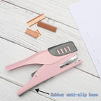 XiowDow Pink Stapler Cute Plier Staplers for Desk Hand Held Desktop Stapler Effortless Heavy Duty Staplers for Standard Staples School Office Supplies Paper Folder