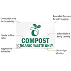 SmartSign - S-9071-EU-10 "Compost Organic Waste Only" Recycle Label | 7" x 10" Laminated Vinyl 7" x 10" Vinyl Label