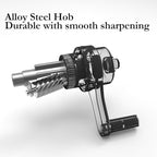 Premium Desktop Manual Pencil Sharpener, Desk Mount Design with Metal Clamp, Alloy Steel Hob，Hand Crank Operation, Silver and Gray