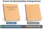 Custom Carbonless Invoice Book with Logo, Personalized Cover & Inner Pages, 2 Part NCR Receipt & Work Order Forms, Easy Tear, Writing Shield for Small Business (2-part [White/Yellow], 10.24*7.48INCH)