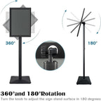 Golemas Sign Stand for Display, 11lbs Integrated Rod Heavy Duty Pedestal Floor Signage Stand Holder, for Outdoor or Indoor Advertising (8.5 x 11, Black, 3Pack)