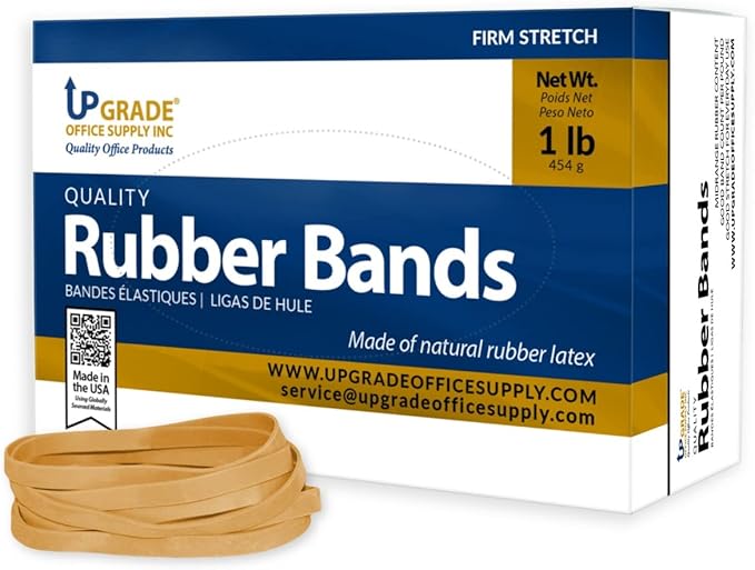 Upgrade Rubber Bands Size 64 (3-1/2 in x 1/4 in), 1 lb Box, USA