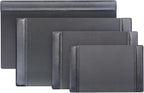 DACASSO Classic Leather Desk Pad with Side Rails - Luxury Leather Desk Blotter for Writing - Padded Executive Desk Surface Protector - (Black, 34” x 20”)