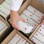 ChromaLabel 0.50 Inch Round Label Removable Color Code Dot Stickers, 1000 Labels per Dispenser Box, Rose