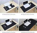 KINGFOM Desk Pad Office Desktop Protecter, PU Leather Desk Mat Blotters Organizer with Comfortable Writing Surface (35.4" x 16.9", Black)