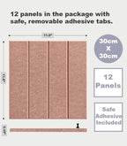 DECORITA Felt Bulletin Board Tiles | Modern Cork Board Alternative | Large Cork Boards for Walls | Aesthetic Felt Wall Panels for Office & Home Decor | Pinboard & Photo Board (12-Pack) | Terracotta