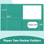 Two Pocket Folders, RAZCC 125 Pack 2 Pocket Folders Fit Letter Size Paper, Paper Folders with Pockets for School Office Business Home (Assorted 5 Colors)