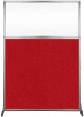 Versare Hush Screen Portable Room Divider | Workstation Wall Divider | Freestanding Privacy Hush Panels | Clear Windows | Fabric Office Divider Screen | Great for Room Separation