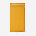 HOLPACK Golden Kraft Bubble Mailers 7.25x12 inch - 100 pack, Self-Seal Cushioning Padded Envelopes #1 | Small Business eCommerce shipping jewelry, makeup, cosmetics, and more - MADE IN USA