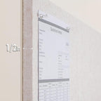 Lightomorrow Thickened Bulletin Board - 47 x 35 Inches, Decorative Felt Board Pin Board for Wall - 4' x 3' Foldable Photo Display Board with Self-Adhesive Tape, Includes 20 Push Pins - Oatmeal