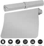 Boutilon Leather Desk Pad Protector,Non-Slip Mouse Pad,Laptop Desk Pad,Office Mouse Mat,Waterproof Leather Desk Blotter,Desk Writing Pad for Office and Home (XXXL-Grey,47"x 24")
