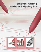 STAGEEK Red Gel Pens, 6Pcs Quick Dry Red Ink Pens with 3 Extra Refills, Fine Point Retractable Smooth Writing Pens for Journaling, Note Taking, School Supplies, Nurse Aesthetic, Office(Red)