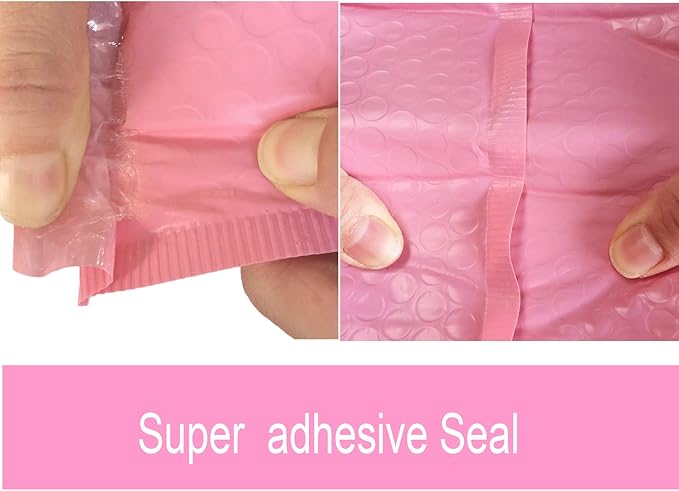 25 Pack 4x6 Inches Small Pink Poly Bubble Lined Mailers Padded Shipping Envelopes Self Seal Mailer Waterproof, Shockproof and Dustproof (Pink 4x6 Inches-25pcs)