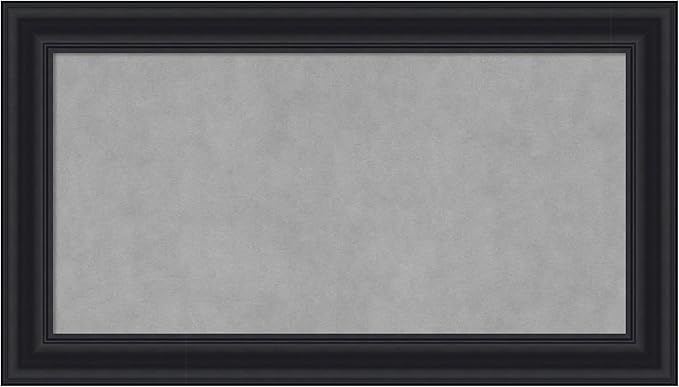 Amanti Art Black Framed Magnetic Board 16x28 Small Vision Board for use with Magnets, 100% Metal Sheet to Display Items as Office Decor or for Home Organization in mudroom, Kitchen or Kids Room
