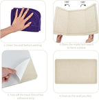Vuzvuv Linen-Brown 28"x16" Large Cork Board with 50 Push Pins & Sticky Notes, Self-Adhesive Bulletin Board for Wall, Felt Pin Vision Board for Paste Notes,Schedules Offices Home