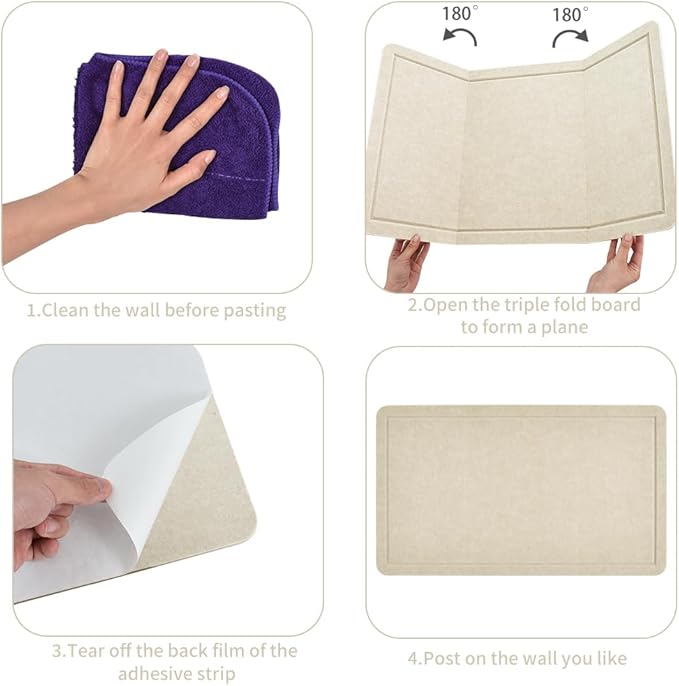 Vuzvuv Linen-Brown 28"x16" Large Cork Board with 50 Push Pins & Sticky Notes, Self-Adhesive Bulletin Board for Wall, Felt Pin Vision Board for Paste Notes,Schedules Offices Home