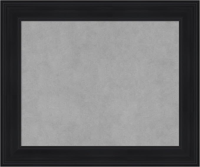 Amanti Art Black Framed Magnetic Board 21x25 Small Vision Board for use with Magnets, 100% Metal Sheet to Display Items as Office Decor or for Home Organization in mudroom, Kitchen or Kids Room
