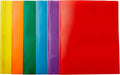 Amazon Basics Heavy Duty Plastic Folders with 2 Pockets for Letter Size Paper, Assorted Colors, Pack of 6