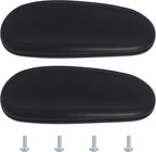 Podoy Office Chair Armrest Pads Replacement Fits Univeral Desk Chair Arms with Mounting Hole Patterns Screws, Desk Armrest Cover 4" x 10" (Pack of 2)