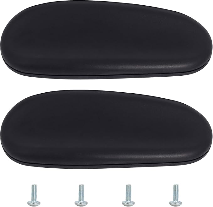 Podoy Office Chair Armrest Pads Replacement Fits Univeral Desk Chair Arms with Mounting Hole Patterns Screws, Desk Armrest Cover 4" x 10" (Pack of 2)