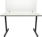 OBEX Clear Acrylic Desk Mounted Privacy Panel, 24" x 72", Clear