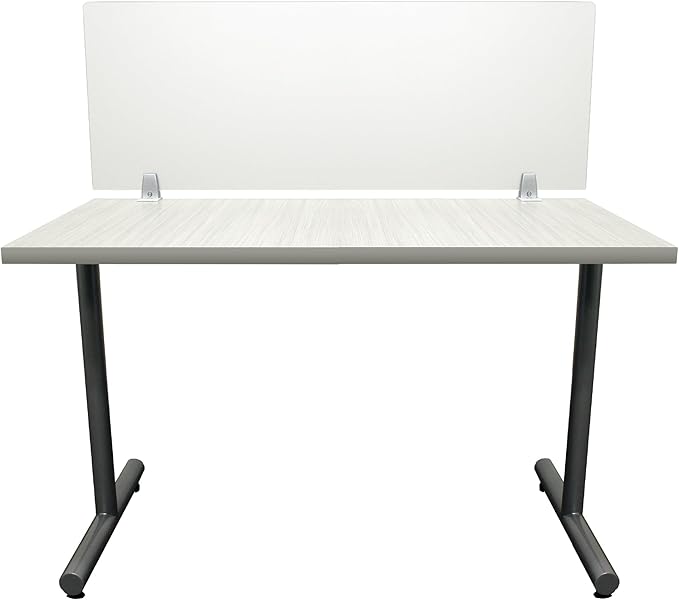 OBEX Frosted Acrylic Desk Mounted Privacy Panel, 12" x 66", Frosted