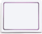 PaperDirect Foil Elegance Specialty Certificates, 50 Sheets of 38lb White Paper, 8½" x 11", Double Purple Foil Border, Perfect for Awards, Students, Employees, Volunteers, Course Completion, Diplomas