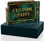Personalized Gifts, Custom Quote Block Letter Board,Crystal-Clear Acrylic with Gift Box,17 Styles, Holiday and Christmas Gift for Mom, Dad, Girlfriend, Him or Her, Husband, Wife (4"x6", Affluent)