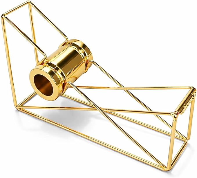 Gold Desktop Tape Dispenser Metal Wire Tape Holder