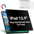 Magnetic Privacy Screen Protector Compatible with iPad Pro 12.9” 2018-2022 (6th/5th/4th/3rd Gen), Easy Install Shield Anti Glare Blue Light Spy Filter, Bubble-Free film Black Security Guard