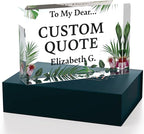 Personalized Gifts, Custom Quote Block Letter Board,Crystal-Clear Acrylic With Gift Box,17 Styles, Holiday and Christmas Gift for Mom, Dad, Girlfriend, Him or Her, Husband, Wife (4"x6", Garden)