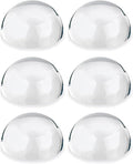 Taluokong 6PCS 2.36in Crystal Magnifying Glass Dome Paper Weights Small Magnifying Glass for Reading Books Aid Optical Half Ball Magnifier for Physics Classroom Paperweight for Home Decor