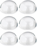 Taluokong 6PCS 2.36in Crystal Magnifying Glass Dome Paper Weights Small Magnifying Glass for Reading Books Aid Optical Half Ball Magnifier for Physics Classroom Paperweight for Home Decor