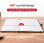 Heture Hardcover Notebooks, A5 Blank Journals Notebook for Writing 160 Pages, 8.2 x 5.5 inch, Classic Blank Notebooks for College/Work/Travel(Red 3 Pack)