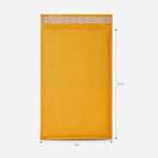 HOLPACK Golden Kraft Bubble Mailers 9.5x14.5 inch - 100 pack, Self-Seal Cushioning Padded Envelopes #4 | Small Business eCommerce shipping jewelry, makeup, cosmetics, and more - MADE IN USA