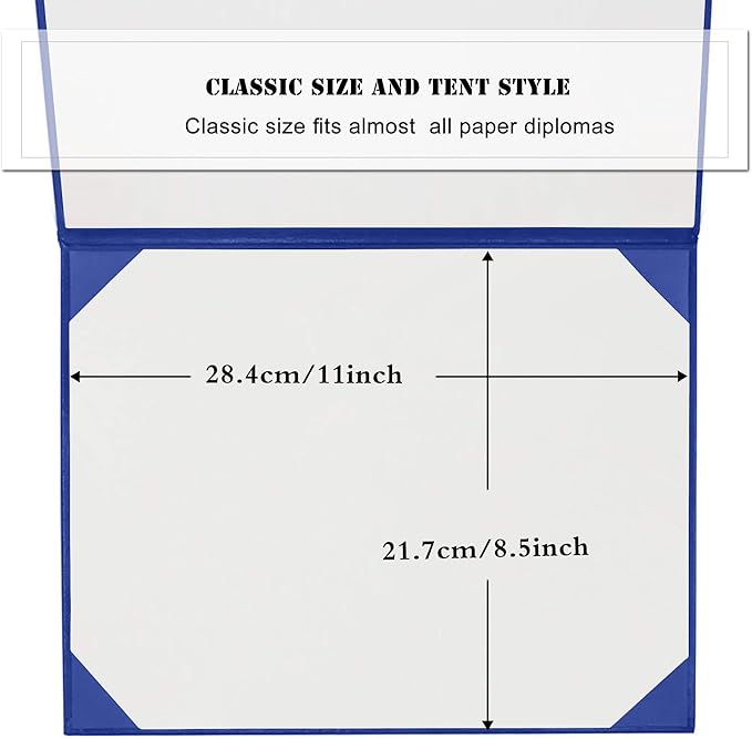 Diploma Cover 8.5” x11” Diploma Holder of Graduation Leatherette Padded Certificate（Tent Style),5-Pack