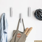 FCOWK Wood Wall Hooks 4 Pack Coat Hooks Wall Mount White Wooden Hooks for Hanging Hat, Bag, Backpack, Rustic Coat Hooks for Wall, Wood Towel Hooks for Bathrooms and Entryway Hooks (White)