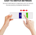 Office Door Sign,Do Not Disturb/Please Knock/Out of Office/in a Meeting/Working Remotely Sign, That Lets Others Know Whether You're Available Or Not-Acrylic,(10" X3", Silver)
