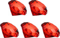 PATIKIL 5 Pcs Diamond Crystal Paperweight, 40mm / 1.57 Inch Crystal Paperweight Paper Weight for Home Office Desktop Table Decor Wedding Party Jewelry Ornaments, Red